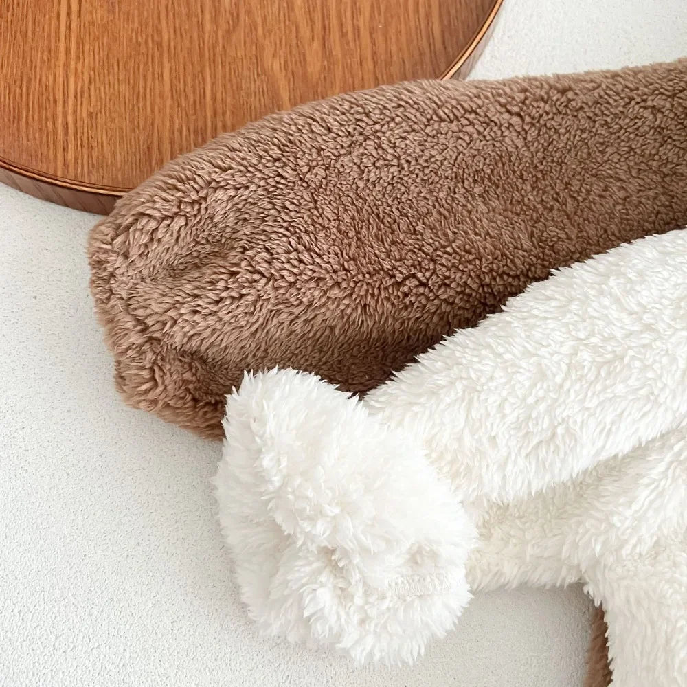 Winter Hooded Jumpsuit & Pants Two-piece Set