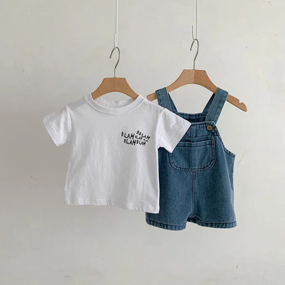 Tee & Denim Overall Outfit