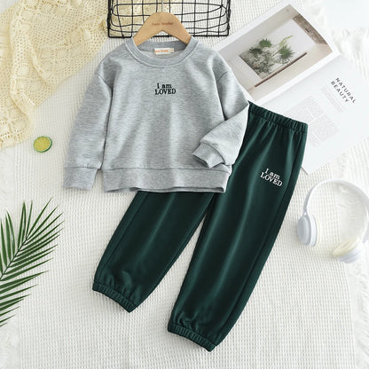 I am Loved Hoodie And Green Pants Set