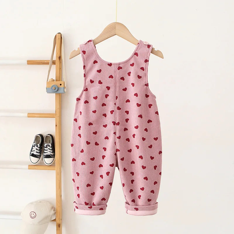 100% Cotton Overalls with Hearts