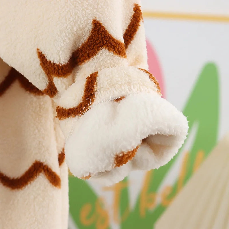 Pajama Suit with Thickened Coral Velvet Set