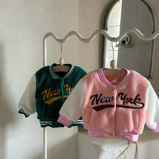 Winter Warm Jacket Coat NewYork Embroidery