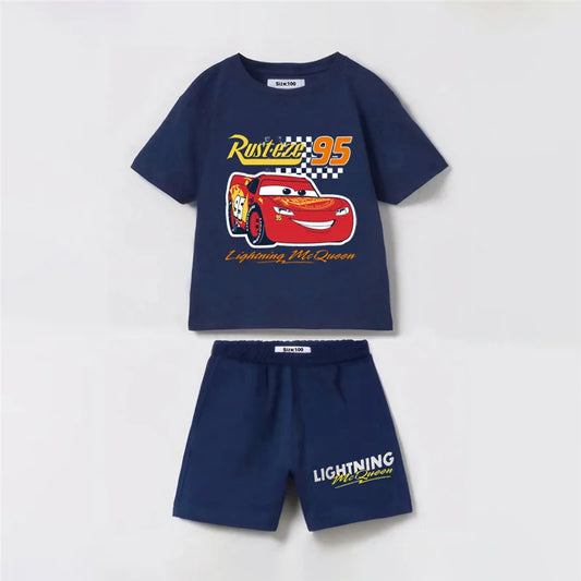 Lightning McQueen Pure Cotton T-Shirt and Shorts Set