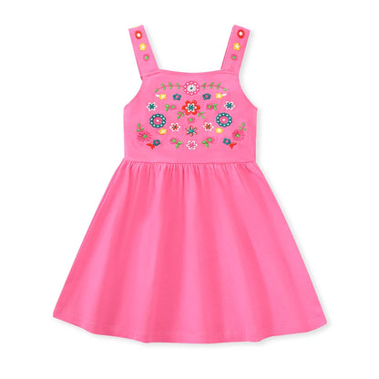 Cotton Pink Dress With Flowers