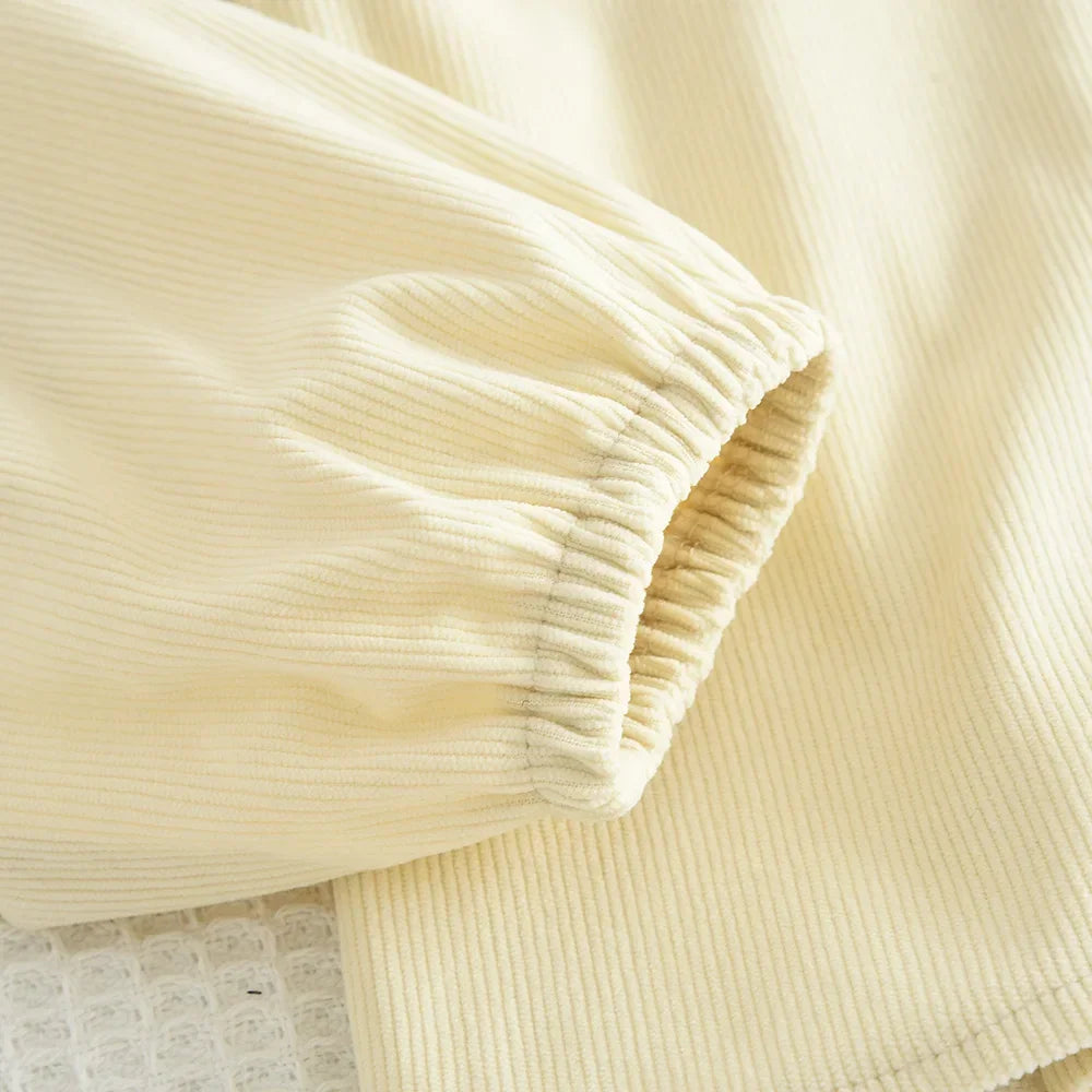 Sweet Lapel Embroidered Top & Bow Skirt Two-piece Set