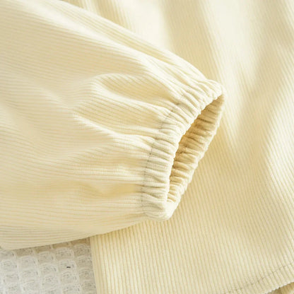 Sweet Lapel Embroidered Top & Bow Skirt Two-piece Set