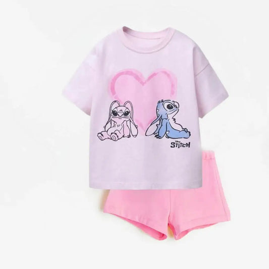 100% Cotton Stitch T-Shirt and Shorts Set
