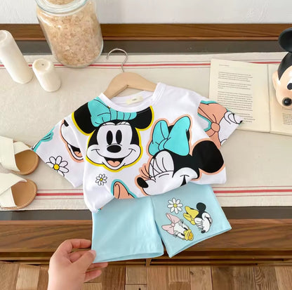 100% Cotton Minnie Mouse T-Shirt & Shorts Set