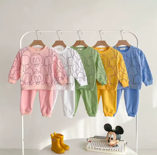Soft Cotton Mickey Hoodie & Sweatpants Set