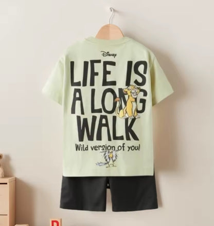 Premium 100% Cotton Simba T-Shirt & Shorts Set