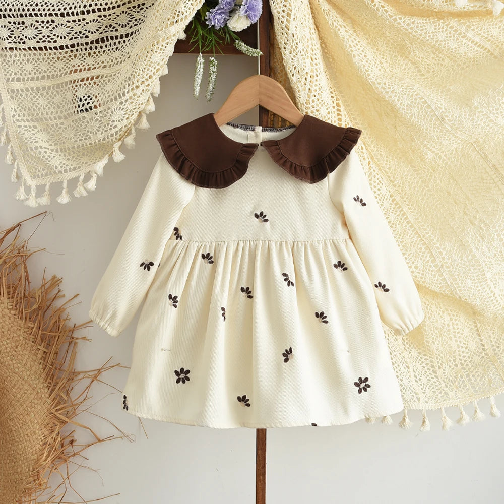 Doll Collar Floral Sweet and Cute Dress