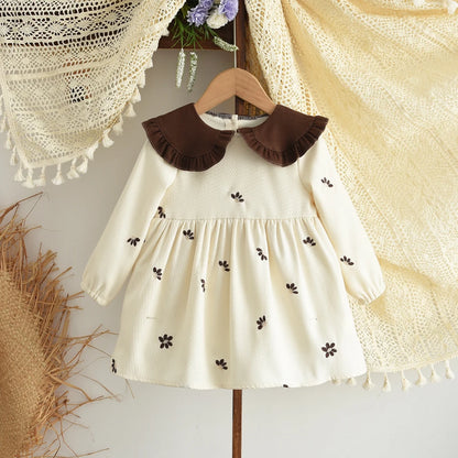 Doll Collar Floral Sweet and Cute Dress