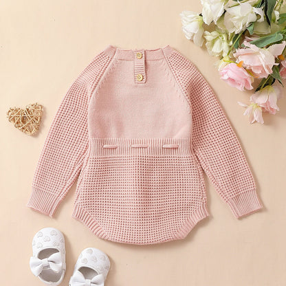 Soft Cotton Flower Embroidery Romper