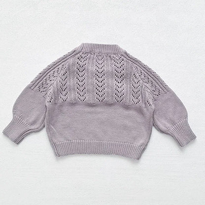 Knitted Long Sleeved Solid Loose Sweater Pullover