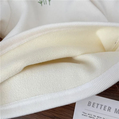 Girls Cotton Embroidery Warm Top