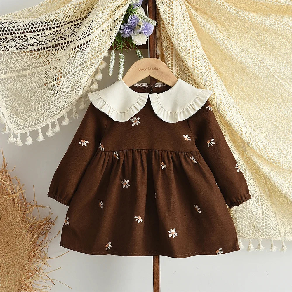 Doll Collar Floral Sweet and Cute Dress