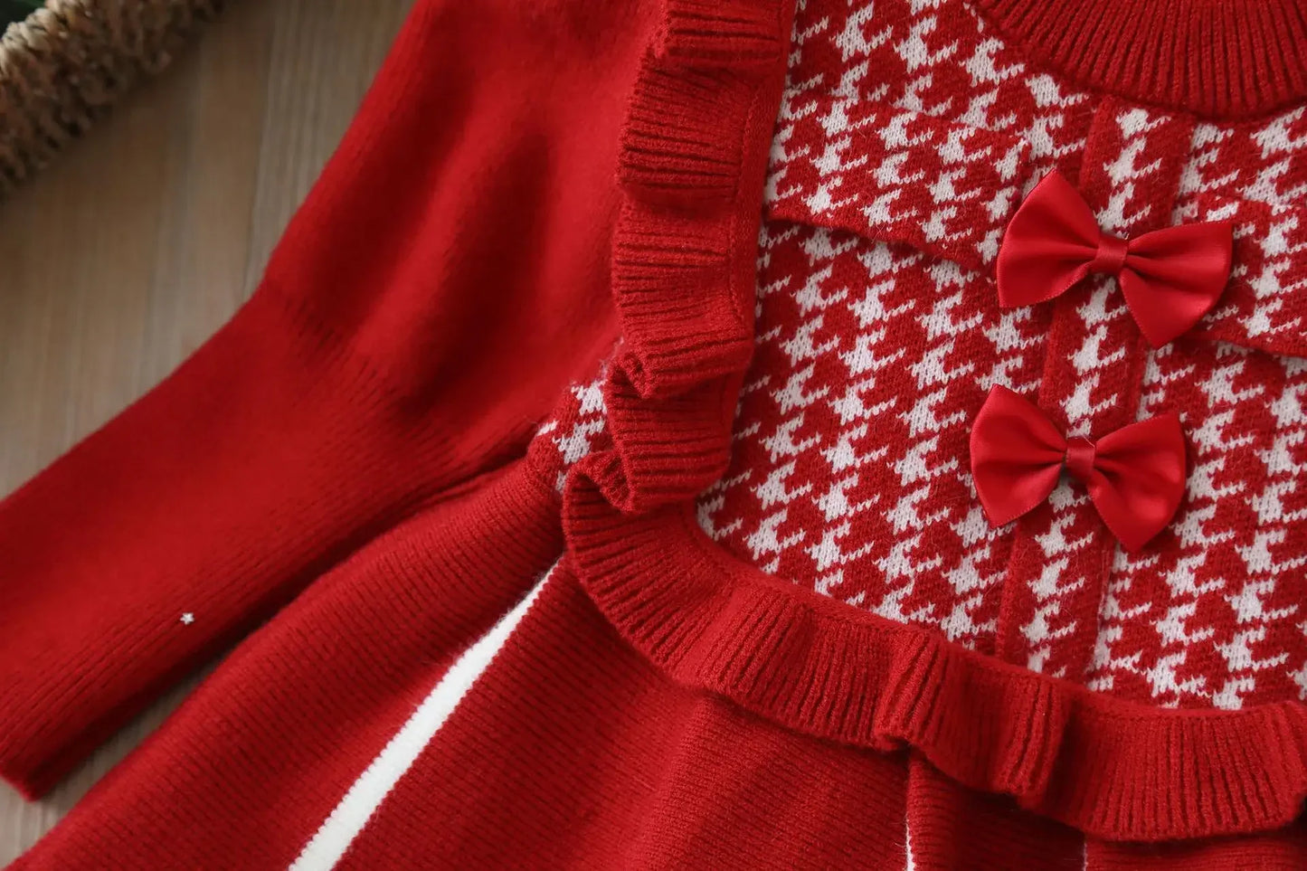 Butterfly Bow Plaid Princess Dress