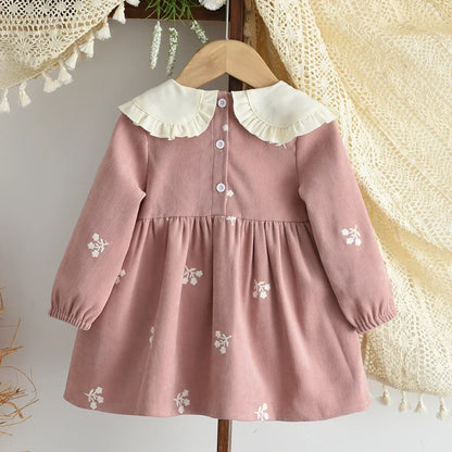 Doll Collar Floral Sweet and Cute Dress