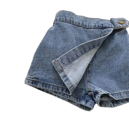Denim Shorts-Skirt