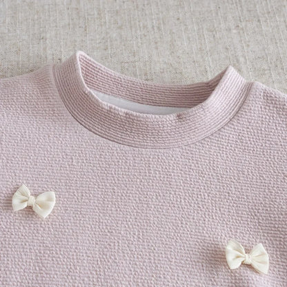 Sweet Bow Lace Top & Pants Two-piece Set