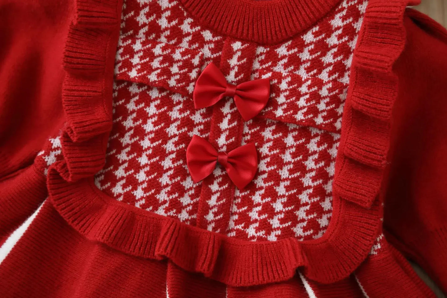 Butterfly Bow Plaid Princess Dress