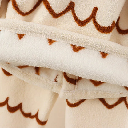 Pajama Suit with Thickened Coral Velvet Set