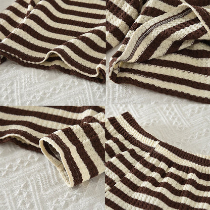 Striped Top & Shorts Two-Piece Set