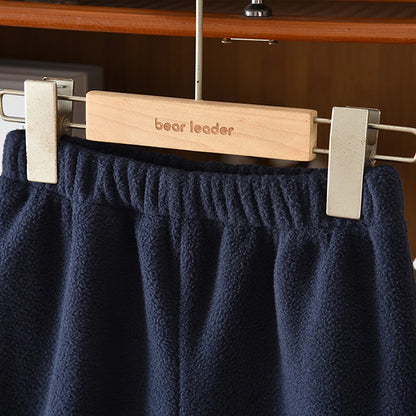 Winter Fleece A-line Collar Jacket & Pants Set