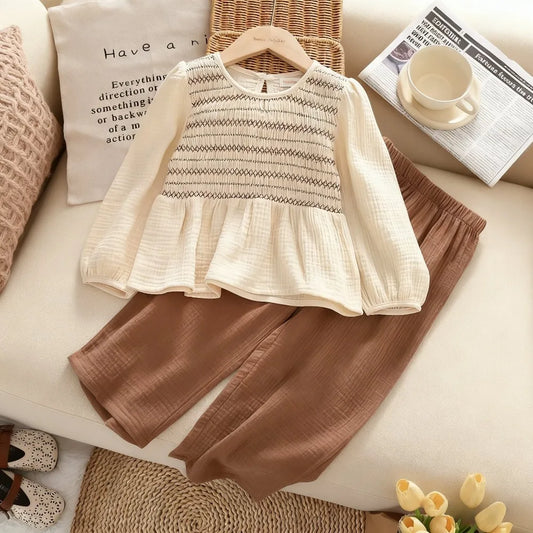 Striped Top And Pants Set Two-Piece Outfit