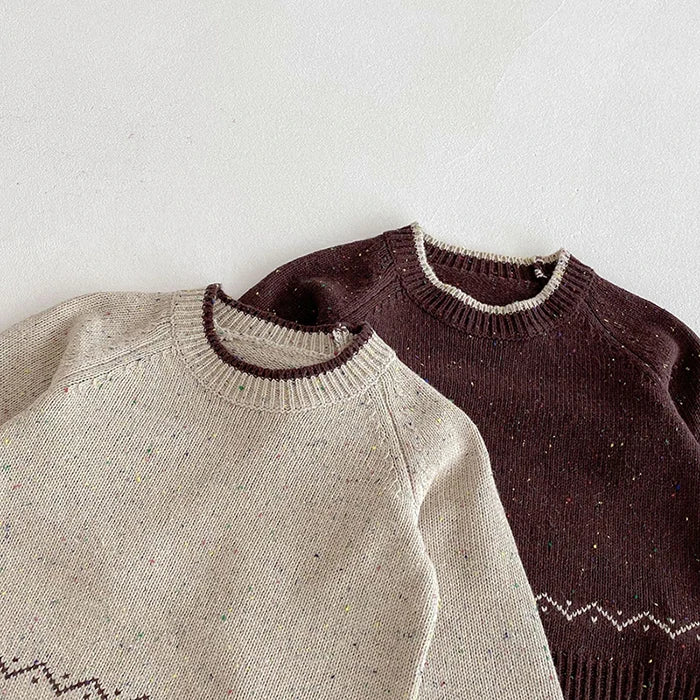 Knitted Long Sleeve Pullover Top & Pants Set