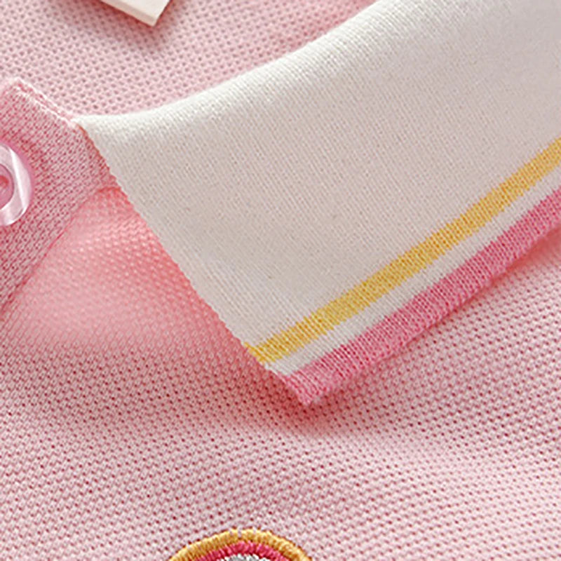 Party Baby Pink Rainbow Polo Dress