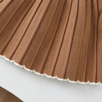 Knitted Sweater Love Top & Skirt 2 Set