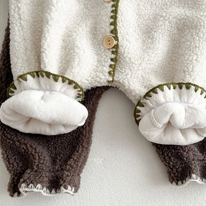 Plush Thicken Warm Romper & Hat