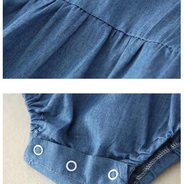 Solid Denim Brother And Sister Jumpsuit