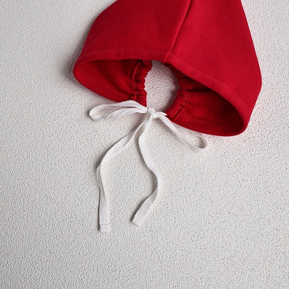 Christmas Fur Lining Bodysuit Christmas Tree Embroidery With Hat
