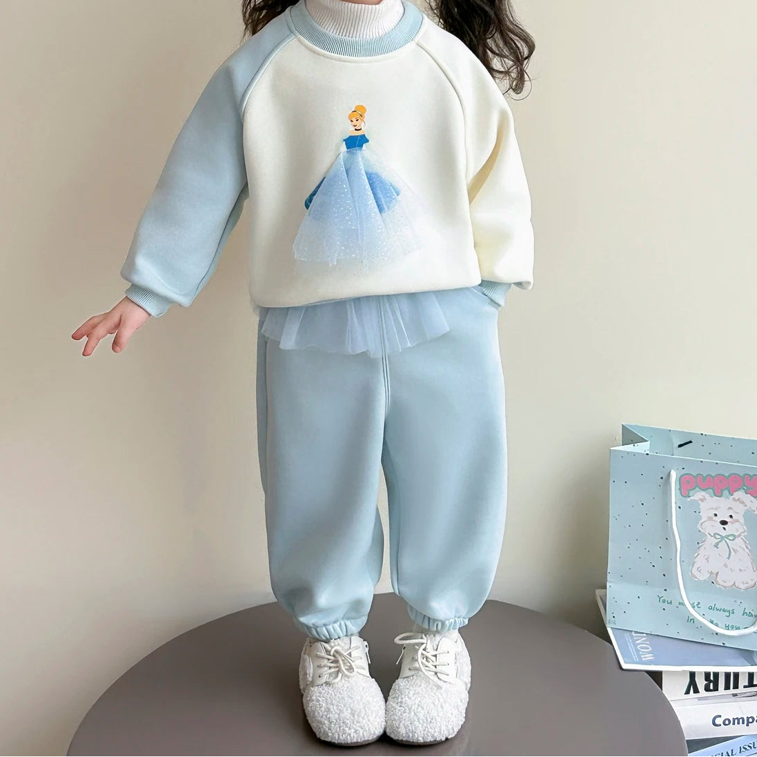 Elsa Princess Fleece Sweatshirt & Pants Set