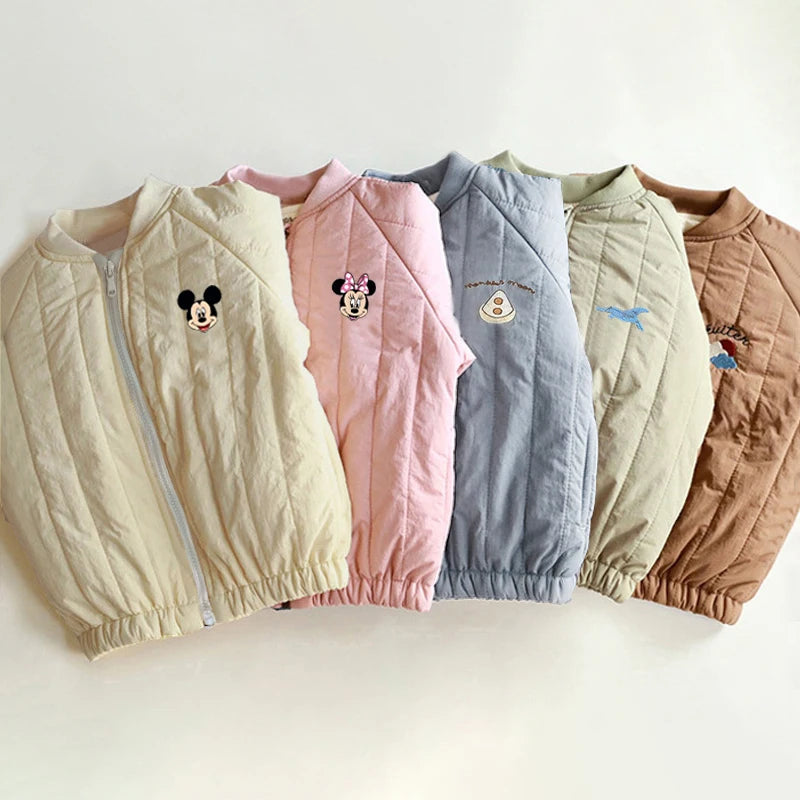 Warm Jacket From 100% Cotton With Soft Jersey Fabric