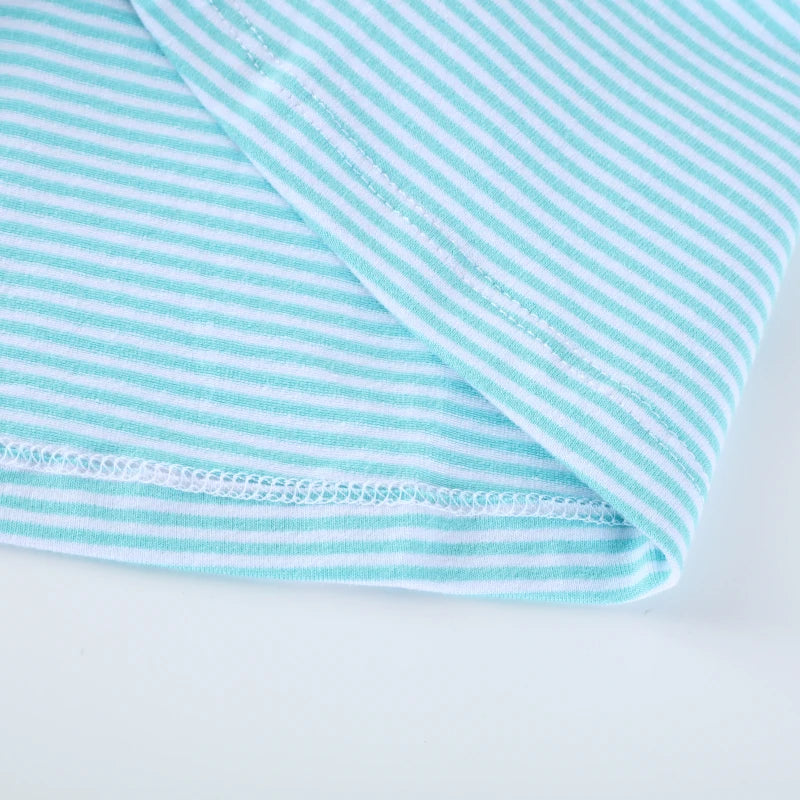 Summer Cotton Striped Animals Dress