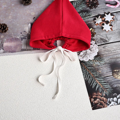 Christmas Fur Lining Bodysuit Christmas Tree Embroidery With Hat
