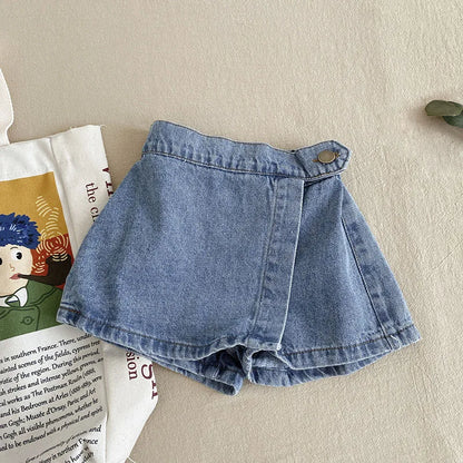 Denim Shorts-Skirt