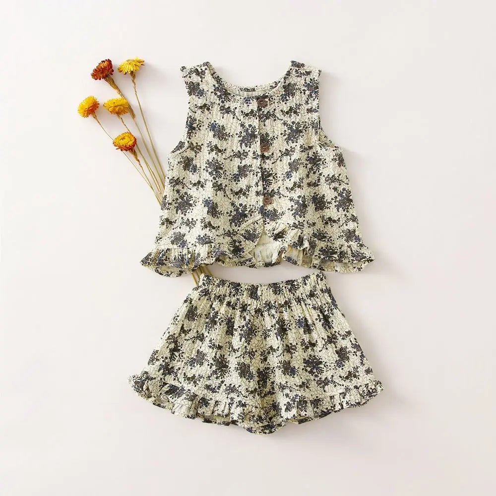 Organic Cotton Baby Girl 2-Piece Summer Set