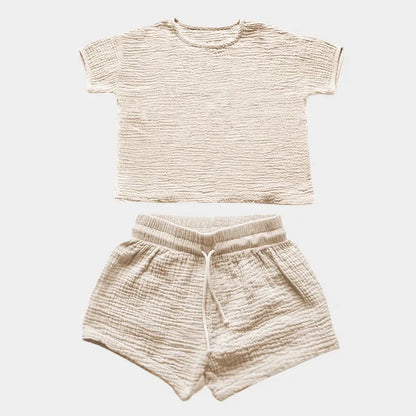 Summer 100% muslin cotton Shirt & Shorts Set – Light and Breezy!