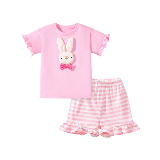 Rabbit 100% Cotton T-Shirt & Shorts Set