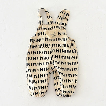 100% Cotton Striped Onesie with Teddy Bear