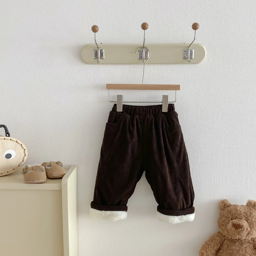 Fleece Warm Retro Versatile Pants