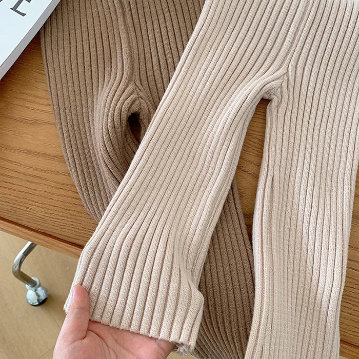 Knitted Trousers With Elastic Waist