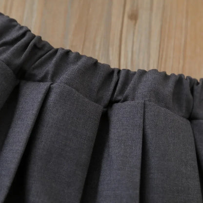 Sweet and Cute Flower Knitted Cardigan & Pleated Skirt Two-Piece Set