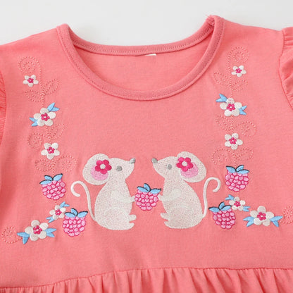 Flowers 100% Cotton Summer Dress