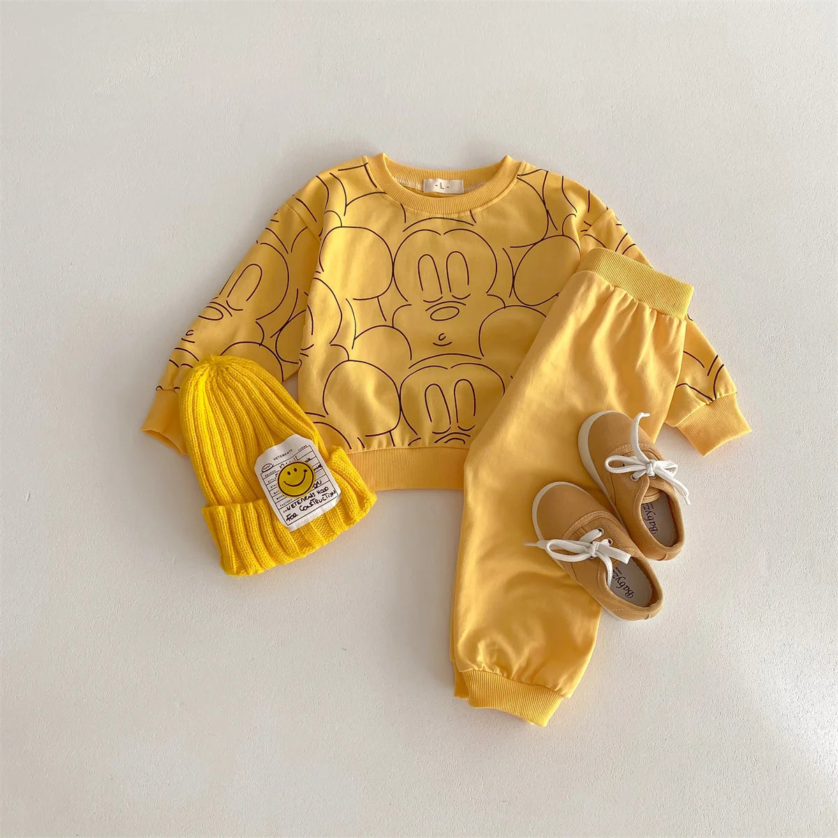 Soft Cotton Mickey Hoodie & Sweatpants Set