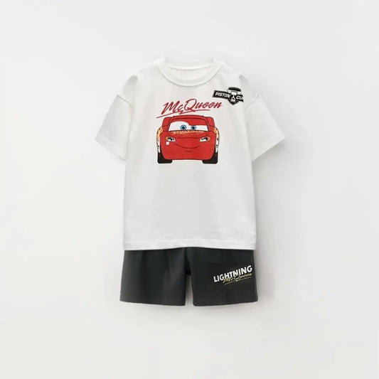 Lightning McQueen Pure Cotton T-Shirt and Shorts Set